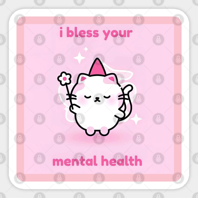 Bless You Mental Health Sticker by Ayakama